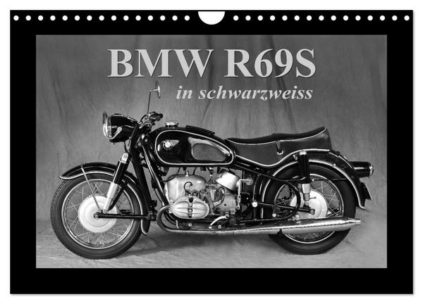 Produktbild: BMW R69S in schwarzweiss (Wandkalender 2025 DIN A4 quer), CALVENDO Monatskalender