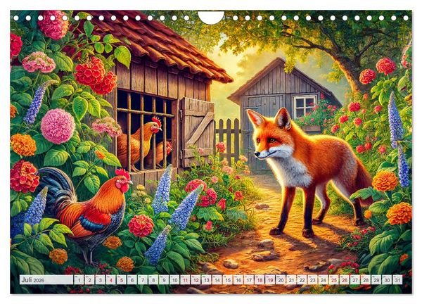 Produktbild: Tiere im Garten - Tierische Begegnungen in der gr&uuml;nen Oase (Wandkalender 2026 DIN A4 quer), CALVENDO Monatskalender