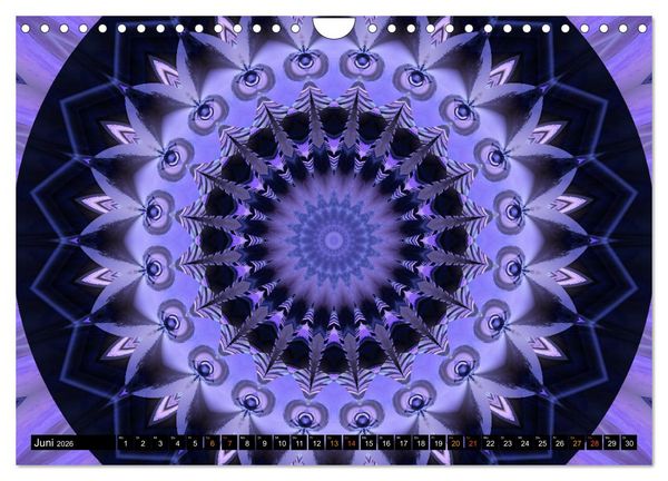 Produktbild: Energie - Mandalas, Spiritualit&auml;t durch die Farbe Lila (Wandkalender 2026 DIN A4 quer), CALVENDO Monatskalender