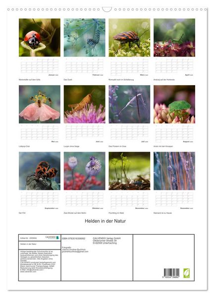 Produktbild: Helden in der Natur (Wandkalender 2026 DIN A2 hoch), CALVENDO Monatskalender