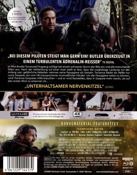 Produktbild: Plane - Steelbook - Limited Edition (+ Blu-ray)