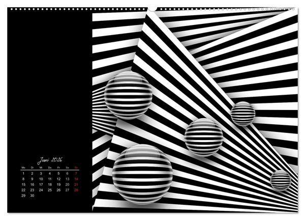 Produktbild: Optische Kunst im Quadrat (Wandkalender 2026 DIN A2 quer), CALVENDO Monatskalender