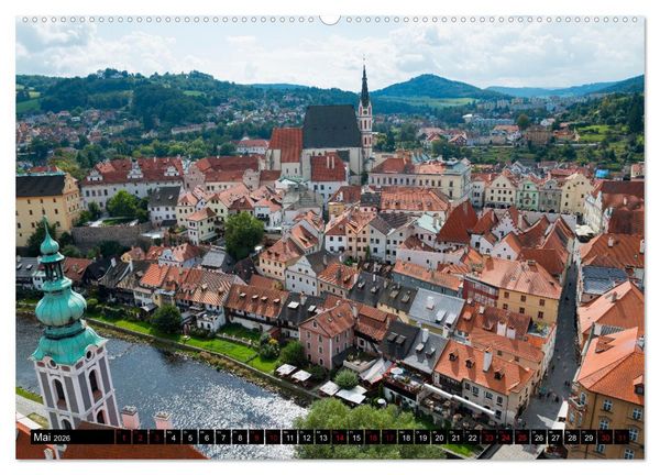 Produktbild: Cesk&yacute; Krumlov - B&ouml;hmisch Krumau (Wandkalender 2026 DIN A2 quer), CALVENDO Monatskalender