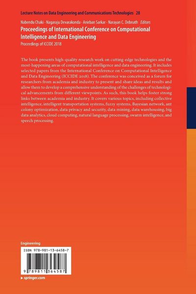 Produktbild: Proceedings of International Conference on Computational Intelligence and Data Engineering