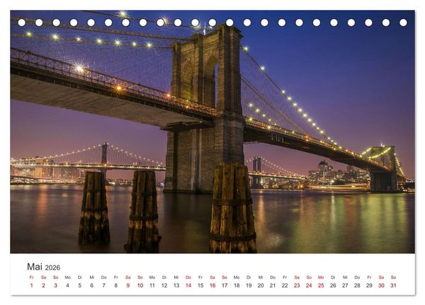 Produktbild: Br&uuml;cken - Die sch&ouml;nsten Br&uuml;cken der Welt. (Tischkalender 2026 DIN A5 quer), CALVENDO Monatskalender
