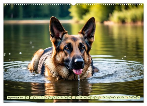 Produktbild: Deutscher Sch&auml;ferhund - Inbegriff der Treue (Wandkalender 2026 DIN A2 quer), CALVENDO Monatskalender