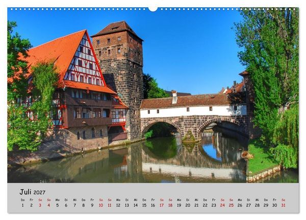 Produktbild: N&uuml;rnberg. Du bist so sch&ouml;n (hochwertiger Premium Wandkalender 2027 DIN A2 quer), Kunstdruck in Hochglanz