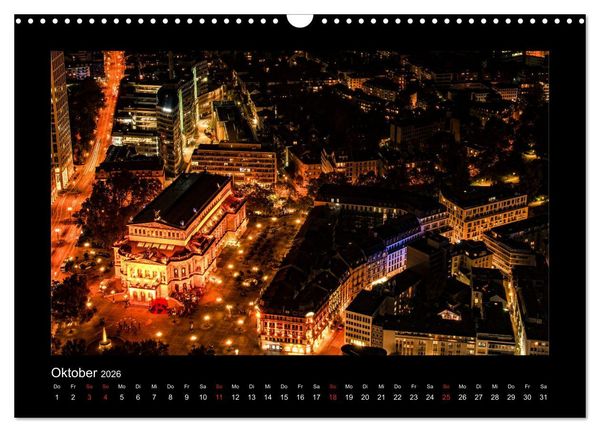 Produktbild: Frankfurt bei Nacht 2026 (Wandkalender 2026 DIN A3 quer), CALVENDO Monatskalender