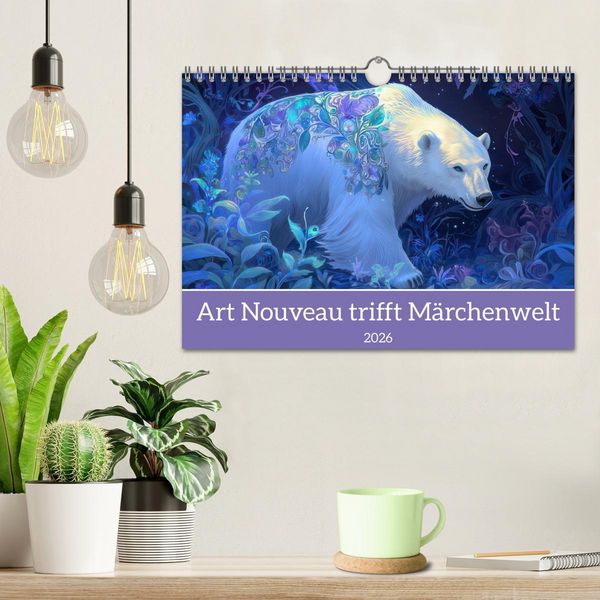Produktbild: Art Nouveau trifft M&auml;rchenwelt (Wandkalender 2026 DIN A4 quer), CALVENDO Monatskalender