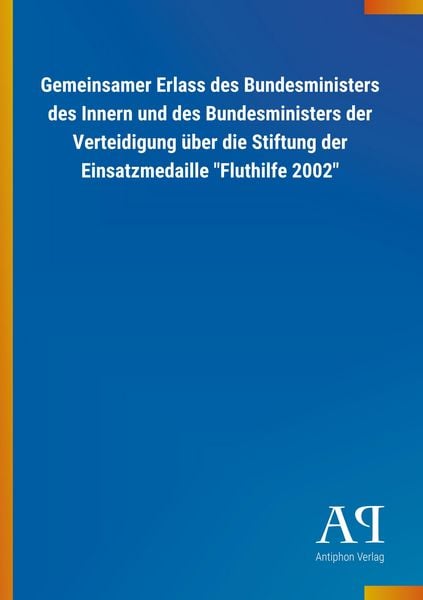 Produktbild: Gemeinsamer Erlass des Bundesministers des Innern und des Bu