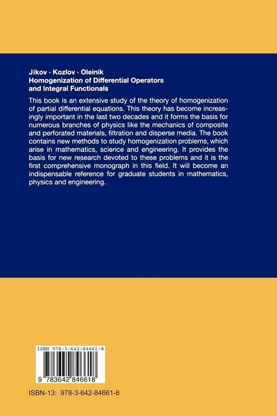 Produktbild: Homogenization of Differential Operators and Integral Functionals