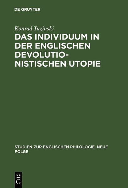 Produktbild: Das Individuum in der englischen devolutionistischen Utopie