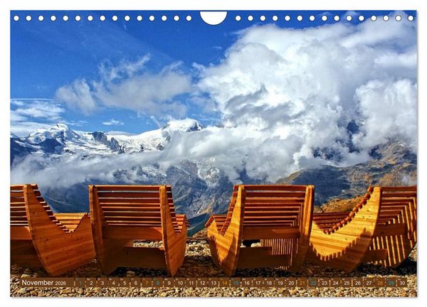 Produktbild: Hotspots im Wallis - Schweiz (Wandkalender 2026 DIN A4 quer), CALVENDO Monatskalender