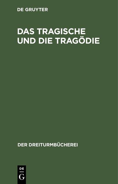 Produktbild: Das Tragische und die Trag&ouml;die