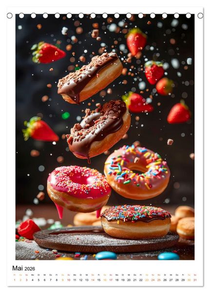 Produktbild: Donuts f&uuml;r Gourmets (Tischkalender 2026 DIN A5 hoch), CALVENDO Monatskalender