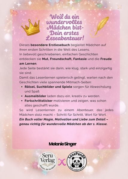 Produktbild: Erstlesebuch f&uuml;r M&auml;dchen in der 1 Klasse
