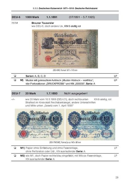 Produktbild: Die deutschen Banknoten ab 1871