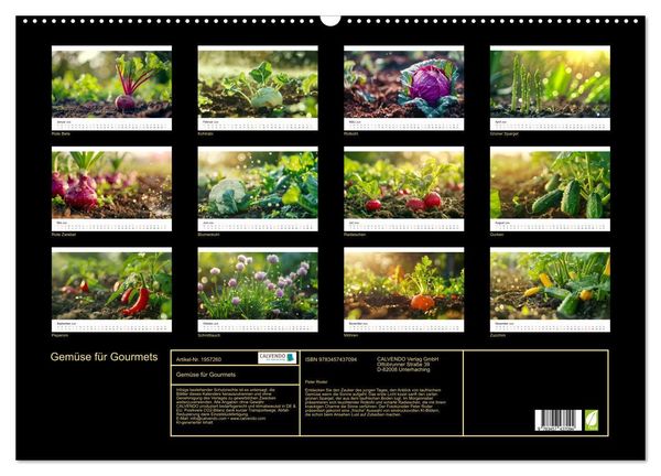 Produktbild: Gem&uuml;se f&uuml;r Gourmets (Wandkalender 2026 DIN A2 quer), CALVENDO Monatskalender