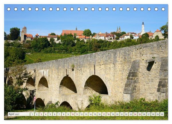 Produktbild: Rothenburg ob der Tauber. Sehensw&uuml;rdigkeiten. (Tischkalender 2027 DIN A5 quer), CALVENDO Monatskalender