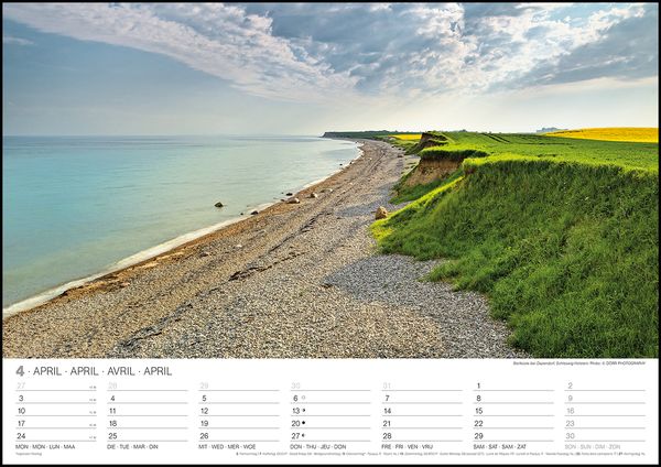 Malerische Ostseeküste 2023 - Wand-Kalender - 42x29,7 - Meer