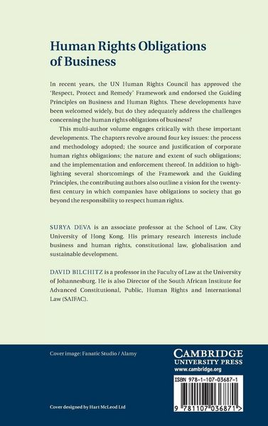 Produktbild: Human Rights Obligations of Business