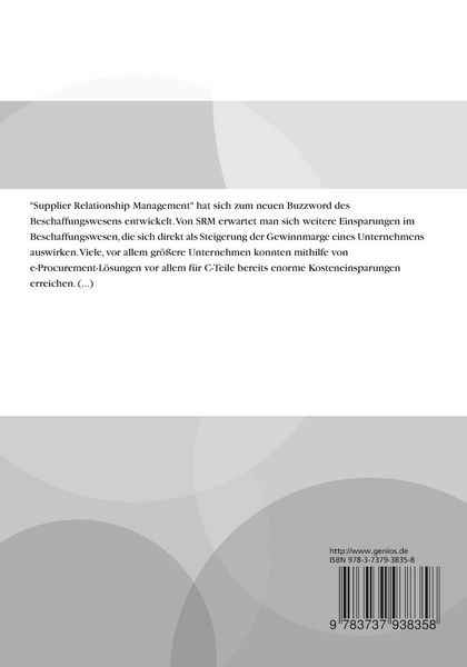 Produktbild: SRM Supplier Relationship Management
