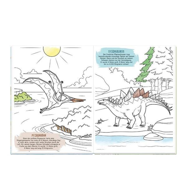 Produktbild: TR&Ouml;TSCH - Malbuch Dinosaurier Mal- und Spielspa&szlig; S1 Malbuch mit Spielzeug| Ab 3 Jahren