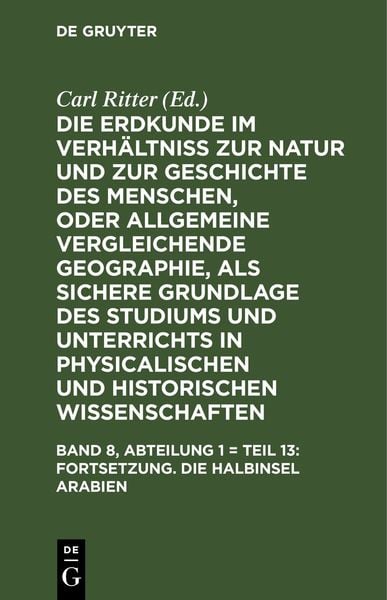 Produktbild: Fortsetzung. Die Halbinsel Arabien