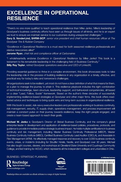 Produktbild: Excellence in Operational Resilience