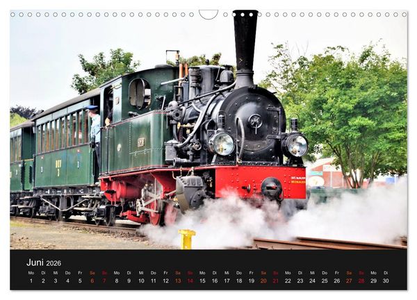 Produktbild: Dampflok-Nostalgie - 2026 schwergewichtige Lokomotiven (Wandkalender 2026 DIN A3 quer), CALVENDO Monatskalender
