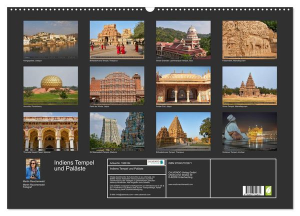 Produktbild: Indiens Tempel und Pal&auml;ste (Wandkalender 2026 DIN A2 quer), CALVENDO Monatskalender