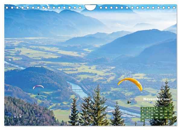 Produktbild: Paragliding: Der Traum vom Fliegen (Wandkalender 2026 DIN A4 quer), CALVENDO Monatskalender