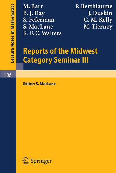 Produktbild: Reports of the Midwest Category Seminar III