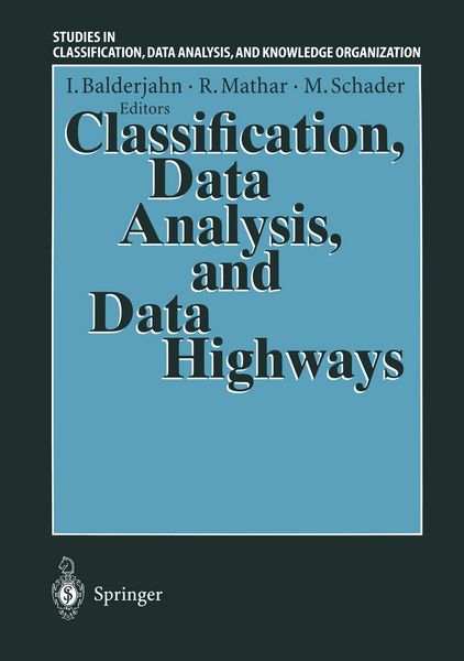 Produktbild: Classification, Data Analysis, and Data Highways