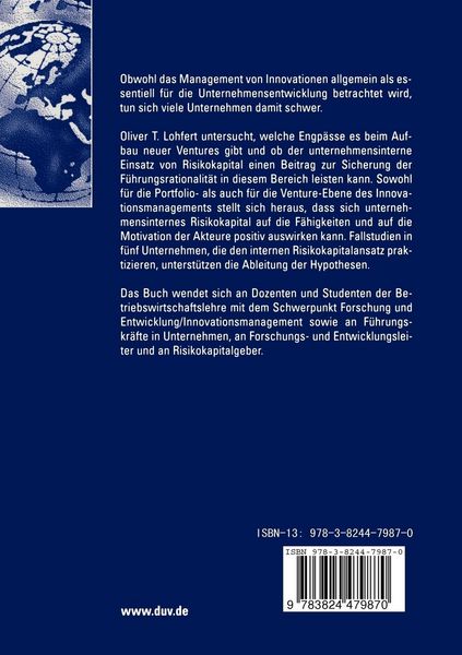 Produktbild: Innovationsmanagement durch internes Risikokapital