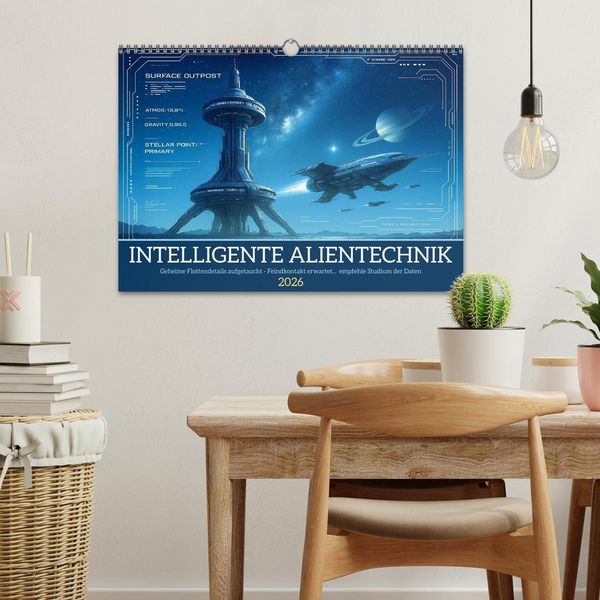 Produktbild: Intelligente Alientechnik (Wandkalender 2026 DIN A3 quer), CALVENDO Monatskalender