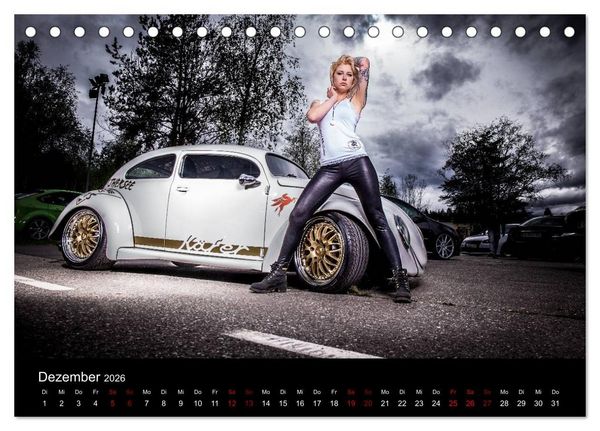 Produktbild: Cars and Girls (Tischkalender 2026 DIN A5 quer), CALVENDO Monatskalender