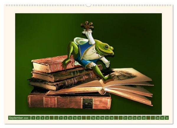 Produktbild: Tierische B&uuml;chernarren (Wandkalender 2026 DIN A2 quer), CALVENDO Monatskalender