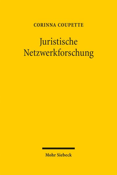 Produktbild: Juristische Netzwerkforschung