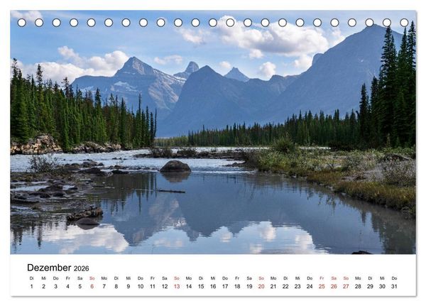 Produktbild: Fernweh Kanada - Naturerlebnis Rocky Mountains (Tischkalender 2026 DIN A5 quer), CALVENDO Monatskalender