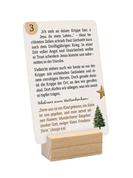 Produktbild: 24 Herzenswege zur Krippe mit Psalm 139 - Mini-Adventskalender
