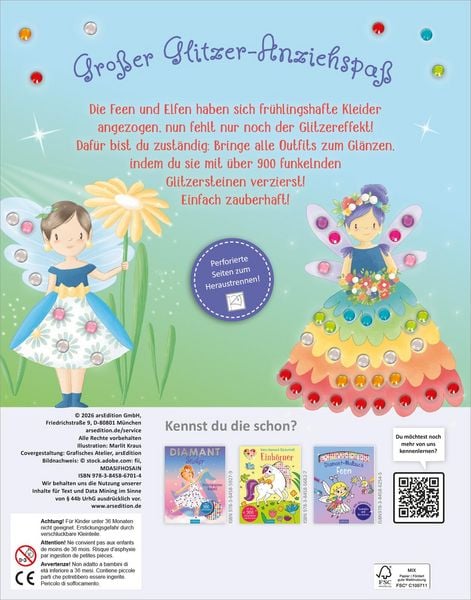 Produktbild: Diamantsticker Anziehpuppen &ndash; Fr&uuml;hlingsfeen