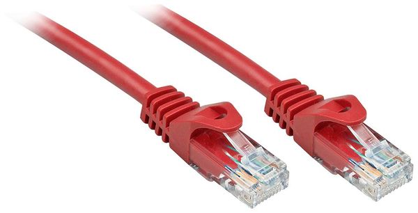 Produktbild: LINDY 48185 RJ45 Patchkabel CAT 6 U/UTP 5.00m Rot 1St.