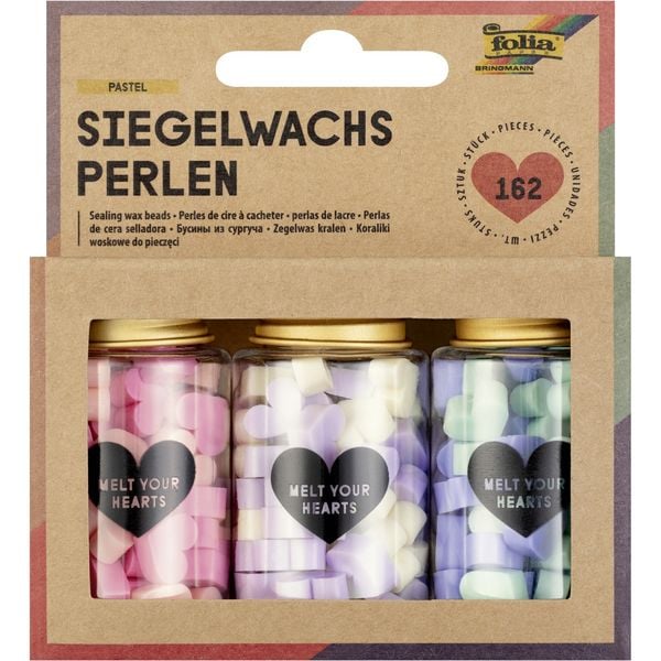Produktbild: Folia Siegelwachs Perlen Pastell 162 St&uuml;ck