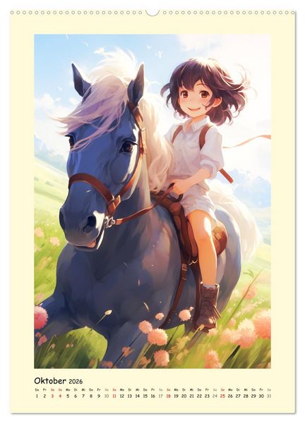 Produktbild: M&auml;dchen. Der Alltag zauberhafter Manga-Girls (Wandkalender 2026 DIN A2 hoch), CALVENDO Monatskalender
