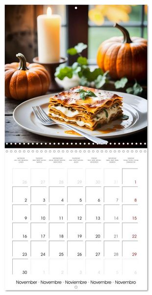 Produktbild: Culinary pumpkin creations - With pumpkin dishes through the year (Wall Calendar 2026 12 &times; 12 Inch) CALVENDO 12 Month Wall Calendar