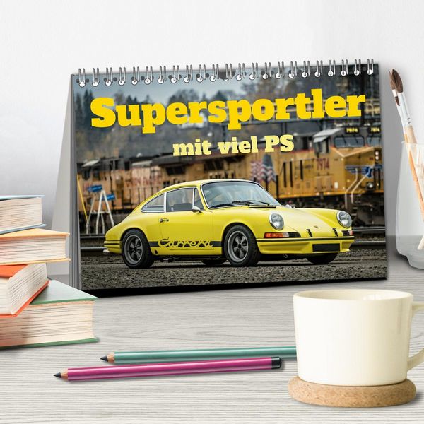 Produktbild: Supersportler mit viel PS (Tischkalender 2026 DIN A5 quer), CALVENDO Monatskalender