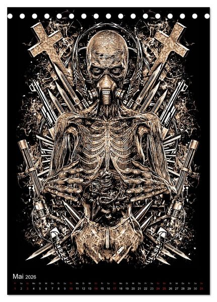 Produktbild: BLOODBOY/WAR ILLUSTRATION (Tischkalender 2026 DIN A5 hoch), CALVENDO Monatskalender