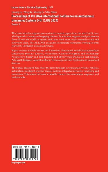 Produktbild: Proceedings of 4th 2024 International Conference on Autonomous Unmanned Systems (4th ICAUS 2024)