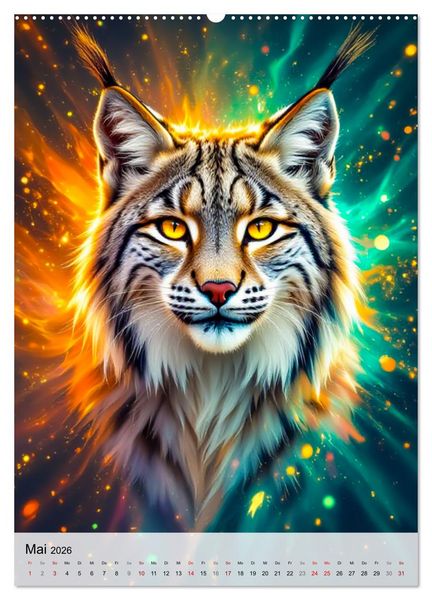 Produktbild: Neon Wildlife (Wandkalender 2026 DIN A2 hoch), CALVENDO Monatskalender